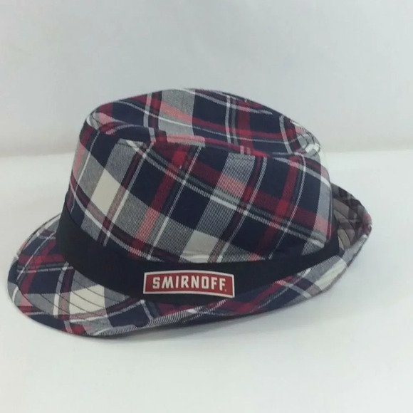 Smirnoff Branded Promo  Fedora Hat Plaid - Picture 2 of 6